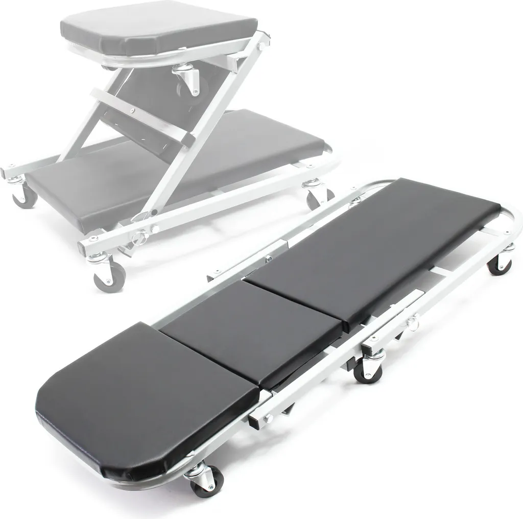 Chariot de Visite Convertible 150 kg avec 6 Roues Pivotantes 360°