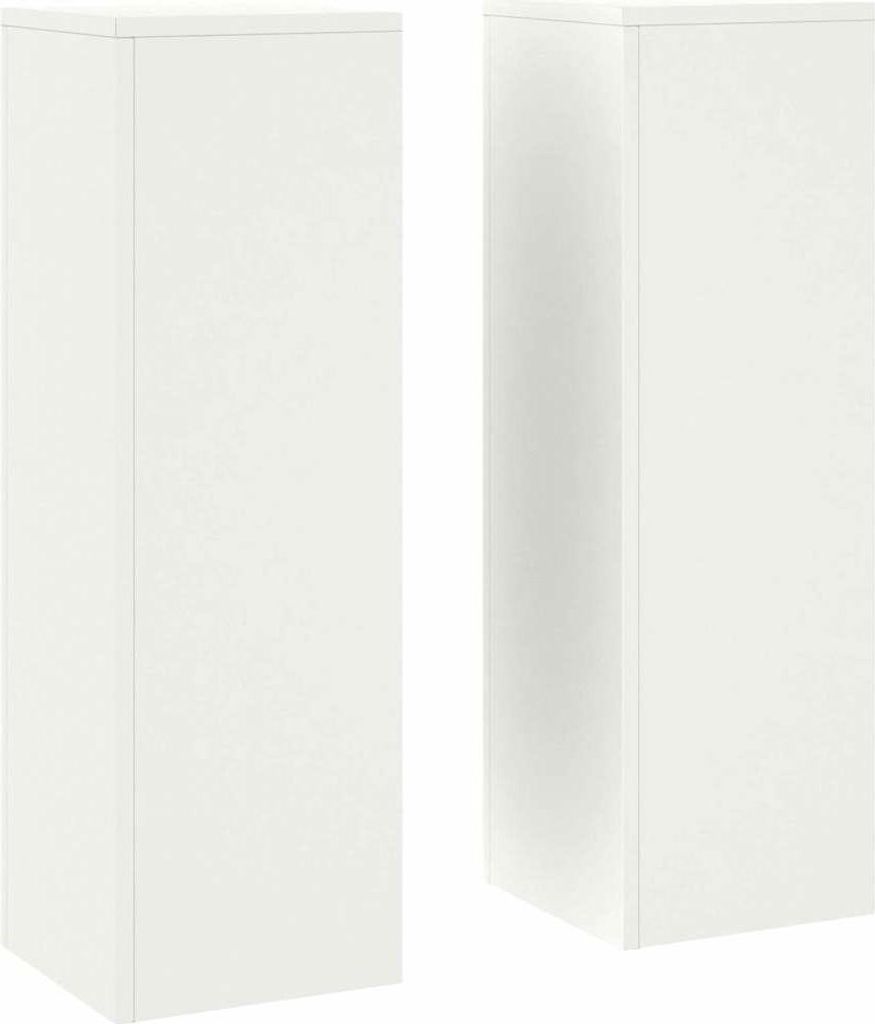 vidaXL Pflanzenständer 2 pcs Weiß 24 x 24 x 75 cm Stahl