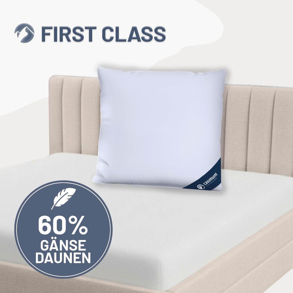 Daunenkissen 80x80 cm, Kissen 60% Gänsedaunen / 40% Produktbild 