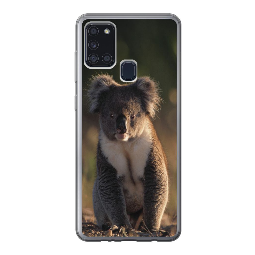 MuchoWow Handyhülle Schutzhülle Hülle für Samsung Galaxy A21s Koala - Sonne - Tier - Kinder - Jungen - Mädchen Silikon Softcase Handy Hülle...