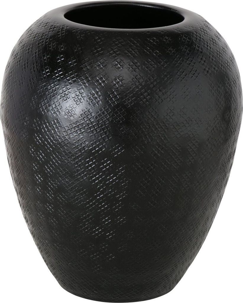 BOLTZE Dekovase "Noorwijk" aus Aluminium in schwarz, Vase Produktbild 