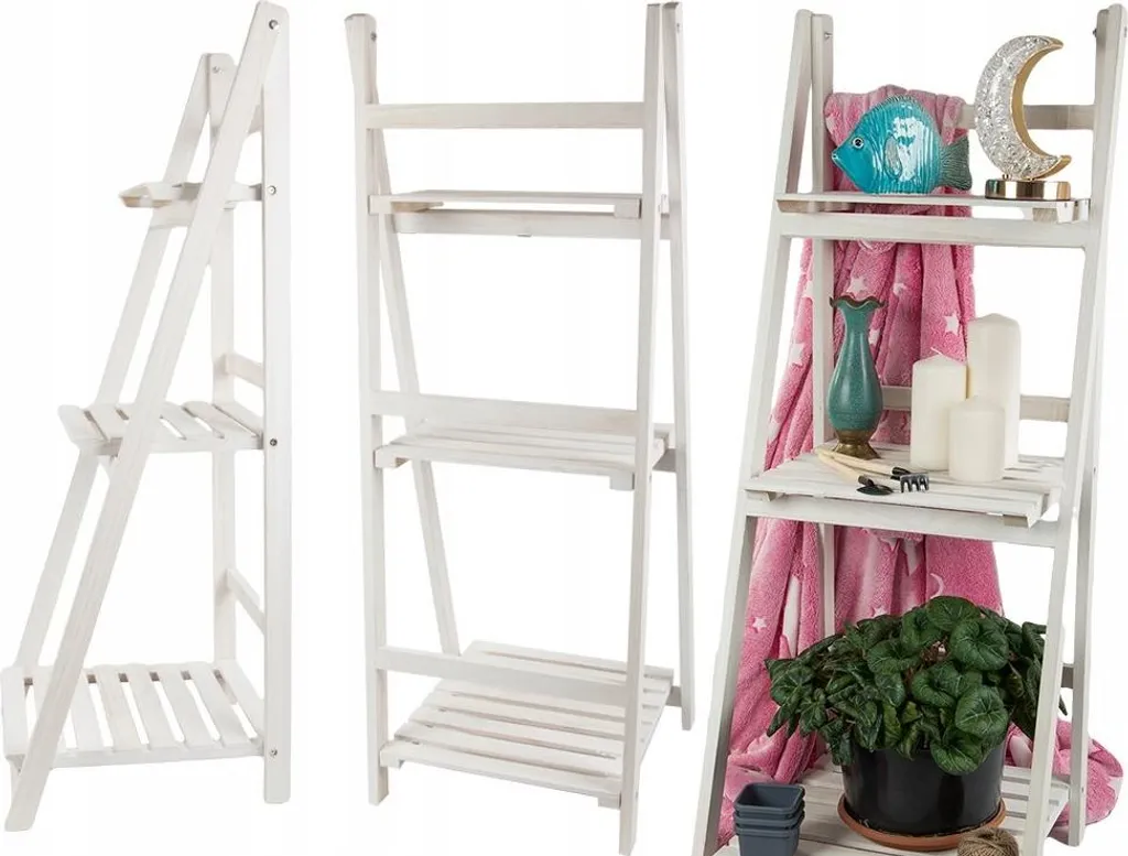 Présentoir de Fleurs pour Intérieur Style Escalier 3 Tablettes