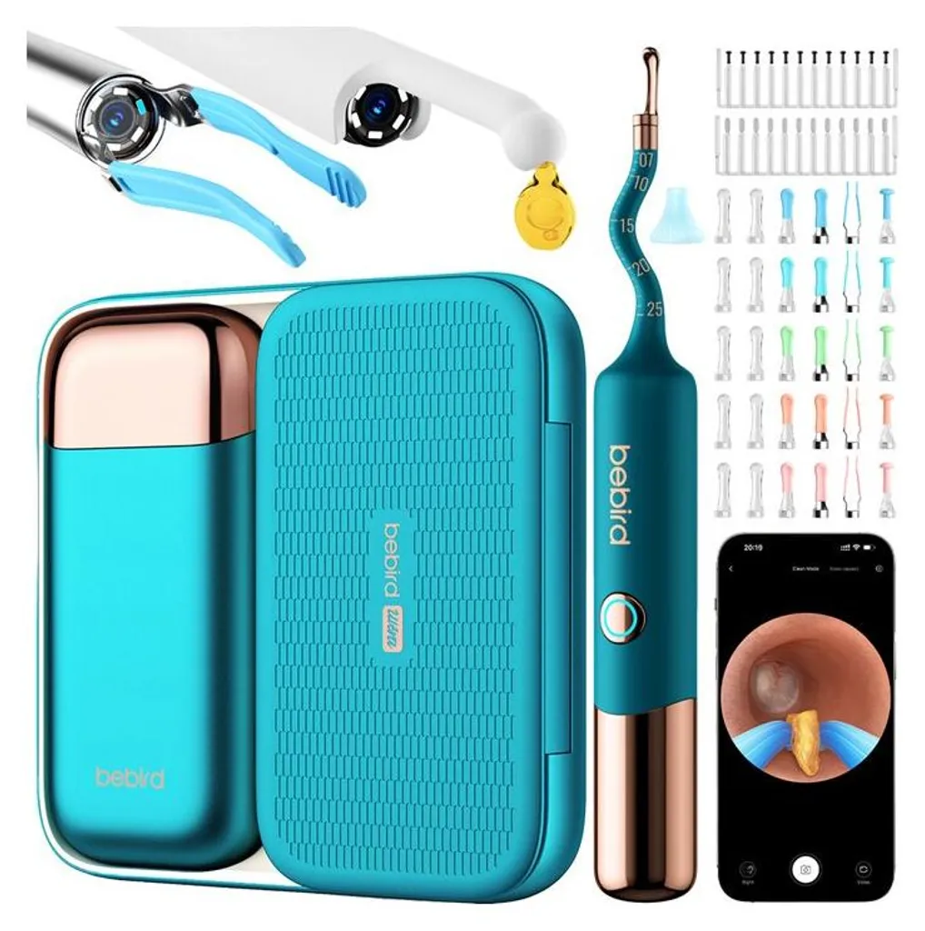 BEBIRD Earsight Ultra Otoscope Caméra HD avec Nettoyeur d'Oreilles Connecté