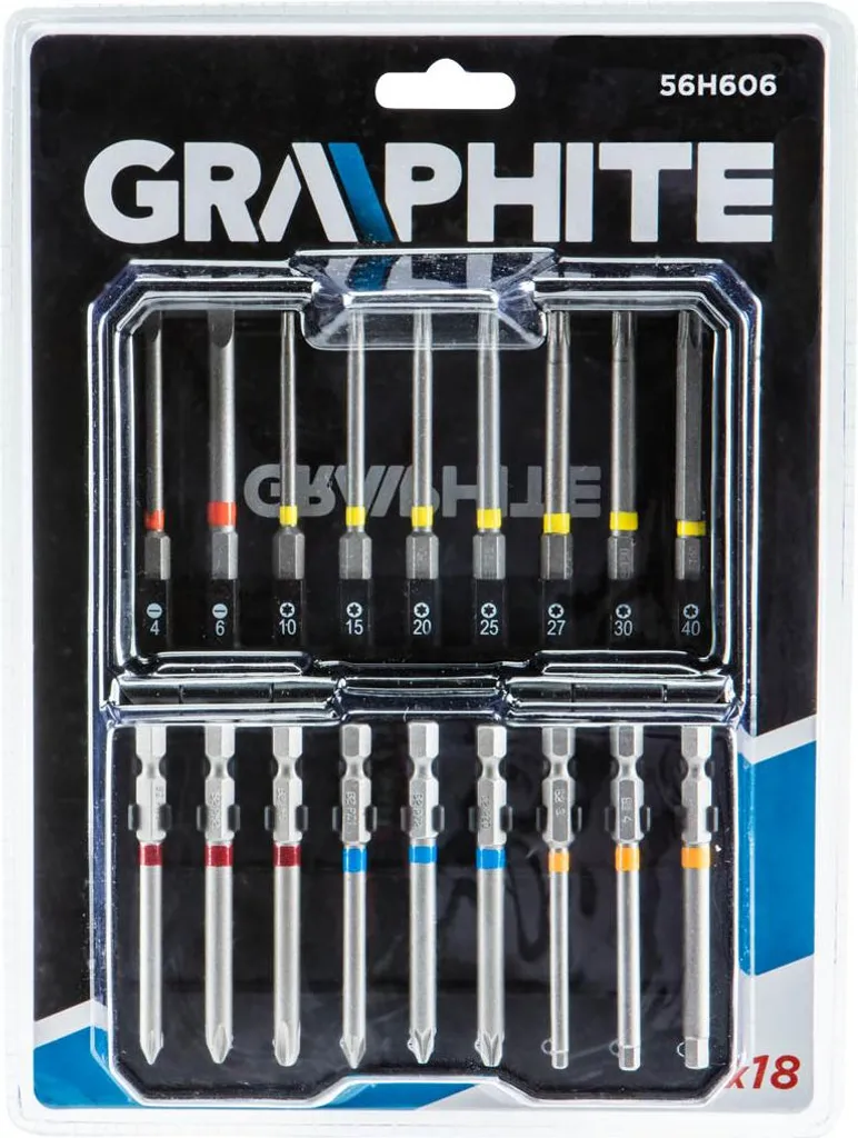 Jeu d'embouts GRAPHITE 18 pièces pour éviter l'usure de vos têtes de vis - 2
