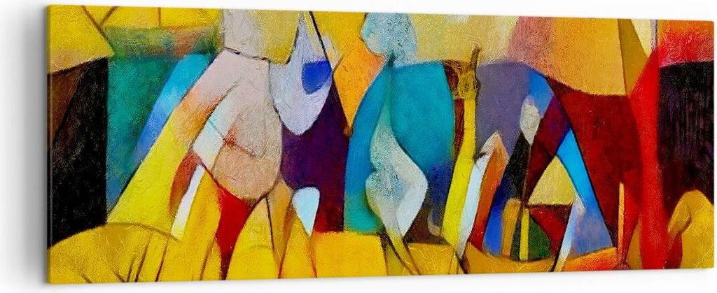 Bild auf Leinwand - Leinwandbild - Abstraktion modern - 140x50cm - Wand Bild - Wanddeko - Leinwanddruck - Bilder - Kunstdruck - Wanddekoration - Le...
