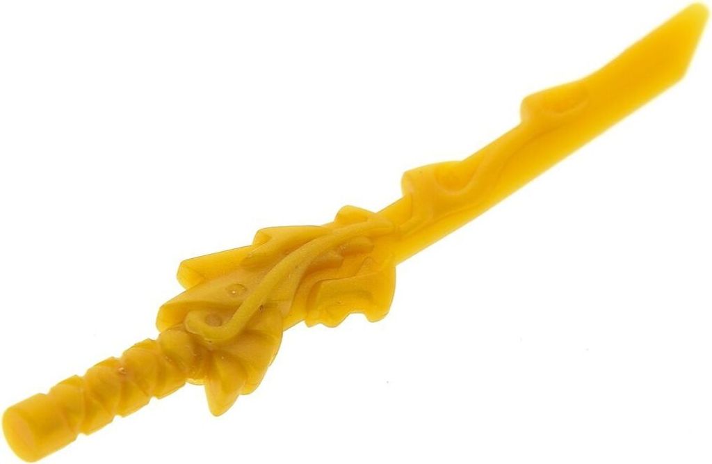 1x Lego Figuren Waffe Drachen Schwert Klinge perl gold Produktbild 