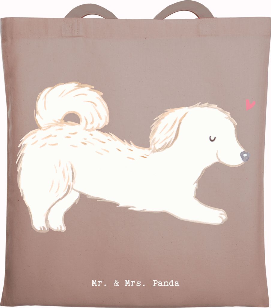 Mr. & Mrs. Panda Tote Bag Maltipoo Moment - Braun Pastell - Geschenk, Shopping Tasche, Kreuzung, Jutebeutel, festival, Einkaufstasche, Mischling