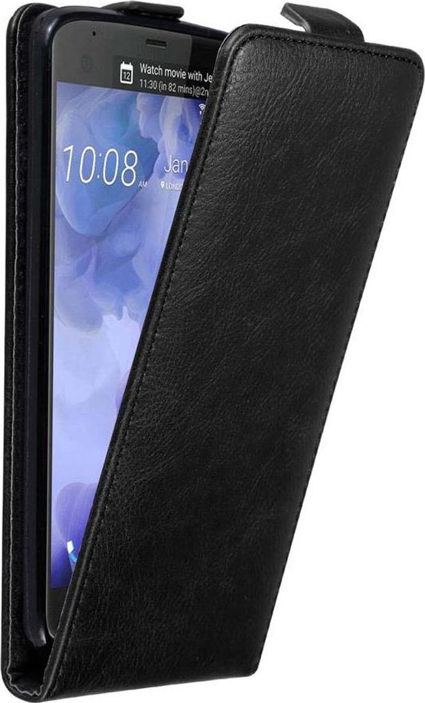 Cadorabo Hülle für HTC U ULTRA Schutz Hülle in Schwarz Flip Etui Handyhülle Case Cover