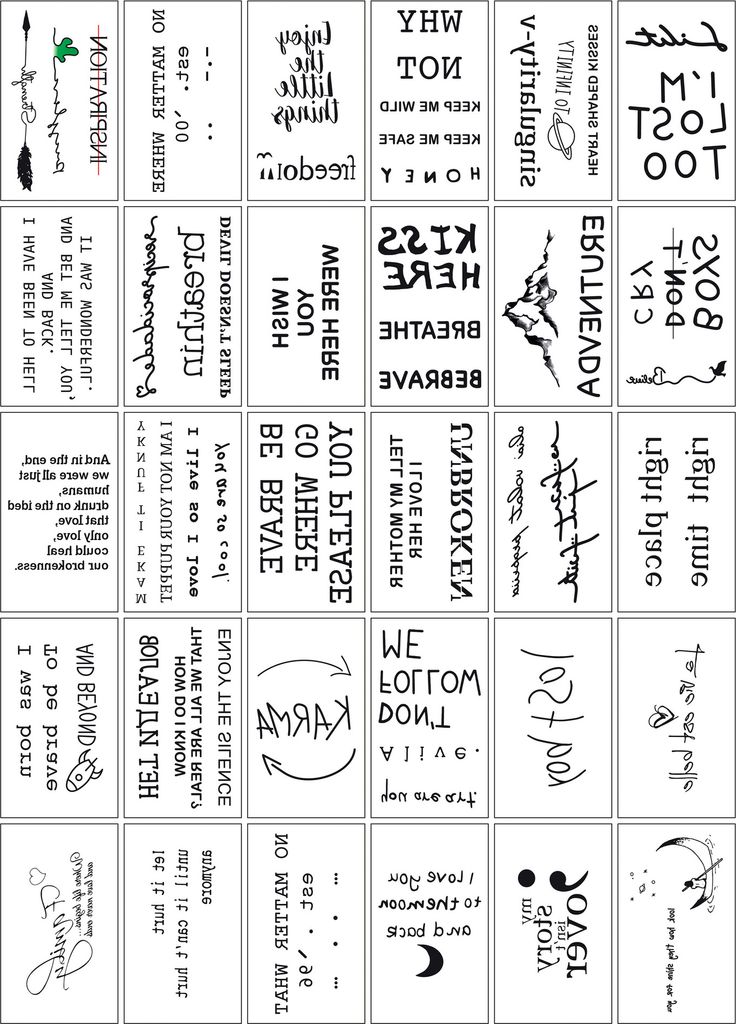 INF Schicke temporäre Tattoo-Aufkleber - 30 einzigartige Designs