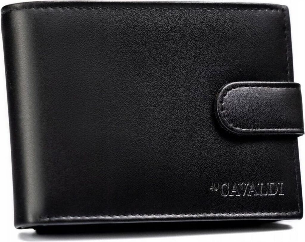 4U Cavaldi Portemonnaie aus Leder für Männer Fiamaluaa schwarz One size