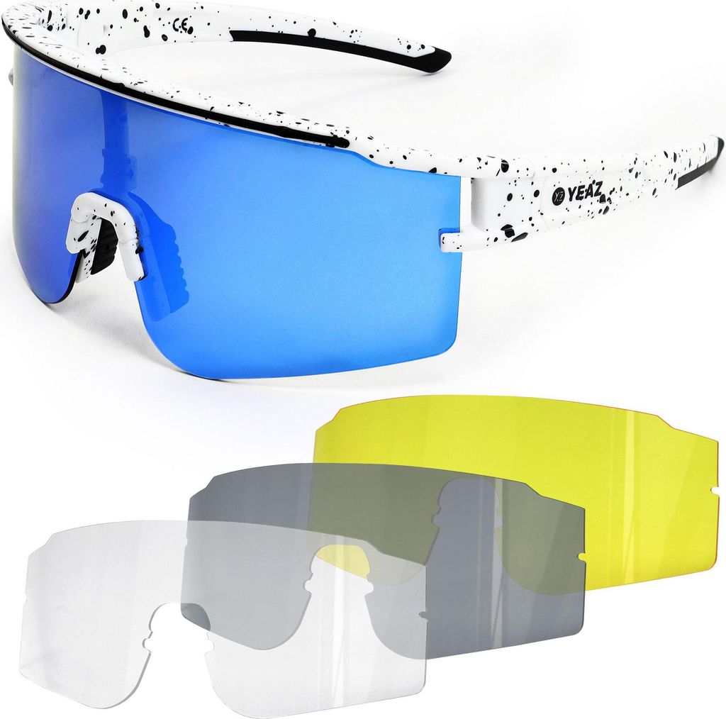 YEAZ Sport-Sonnenbrille Weiß/Blau SUNTHRILL Set Produktbild 