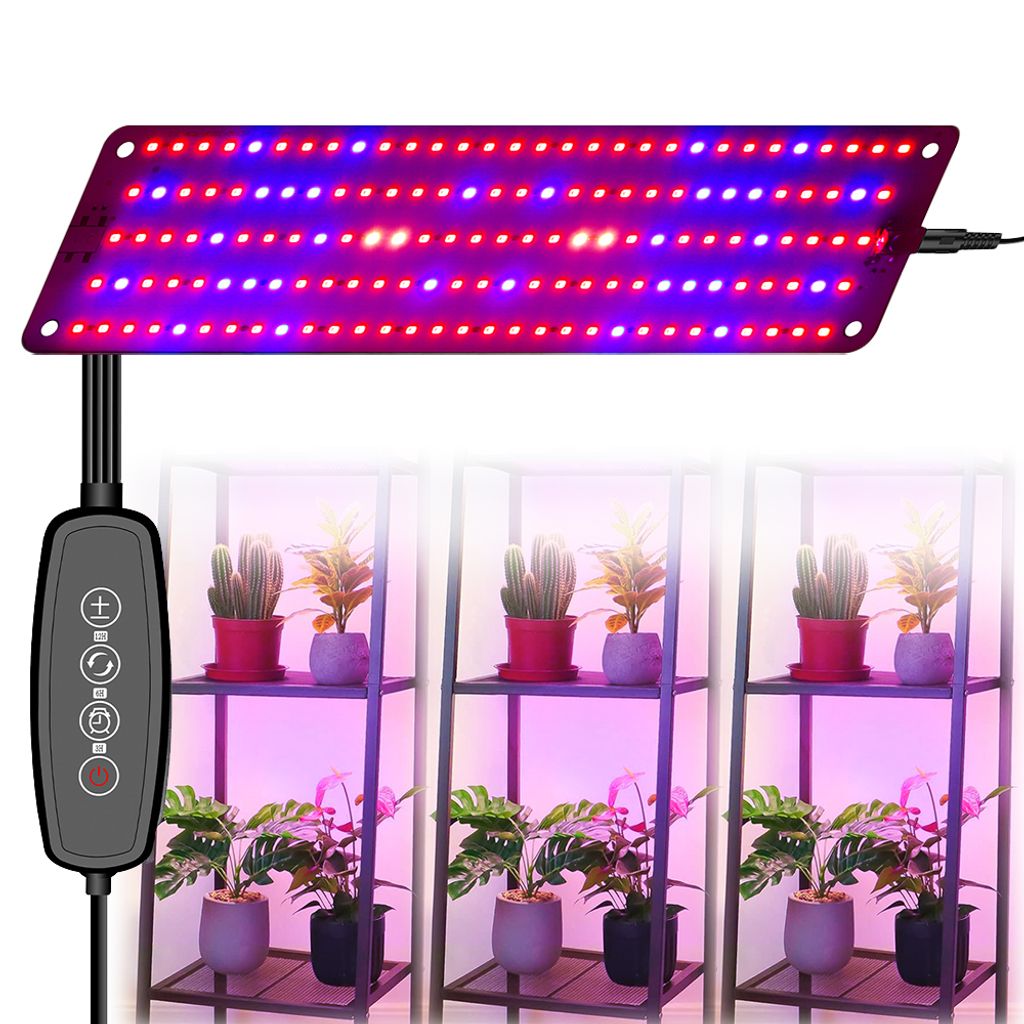 Panel Pflanzenlampe LED Vollspektrum für Pflanzen Blüte, 150LEDs Grow Lampe Wachsen licht für Zimmerpflanzen Grow Light mit 3 Timer,6 Helligkeit...