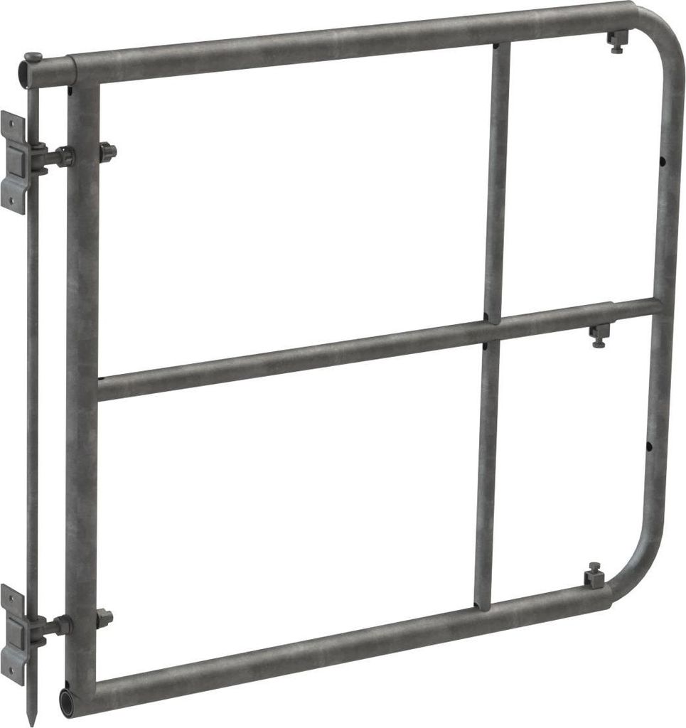 Verstellb. Weidetor, 90cm 1-1,7m für Pferde; verzinkt inkl Montageset