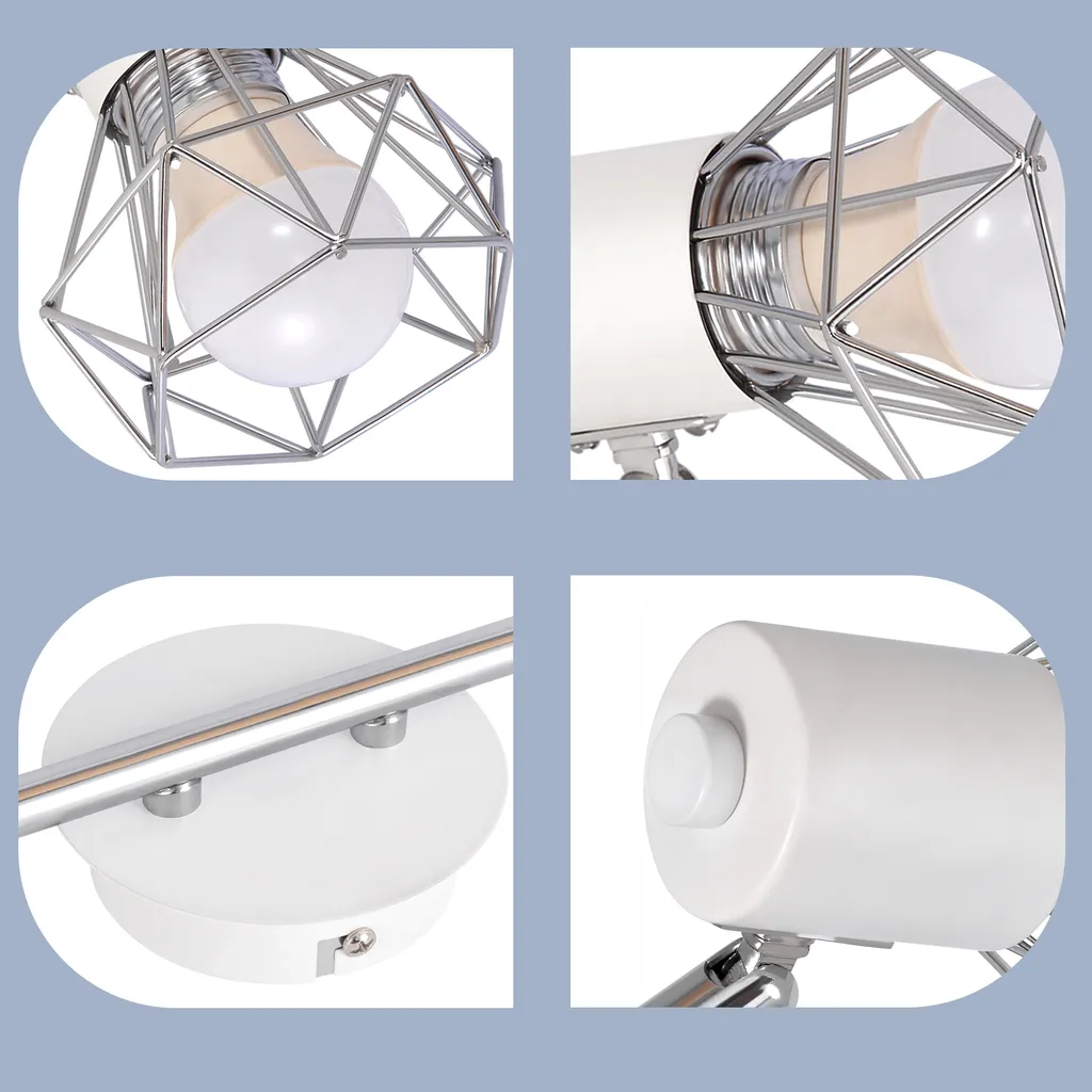 Spot Plafonnier Blanc Réglable E14 : Solution Éclairage Précis 350° - 9