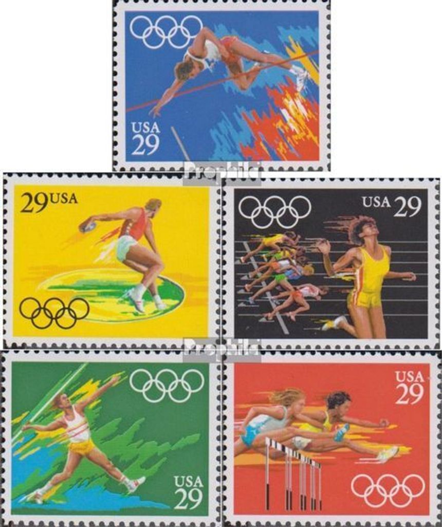Briefmarken USA 1991 Mi 2155-2159 (kompl.Ausg.) postfrisch Produktbild 
