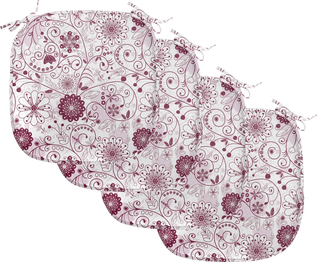 Coussin de Chaise Anti-Glisse et Anti-Tache 40x40 Baroque Lot de 4