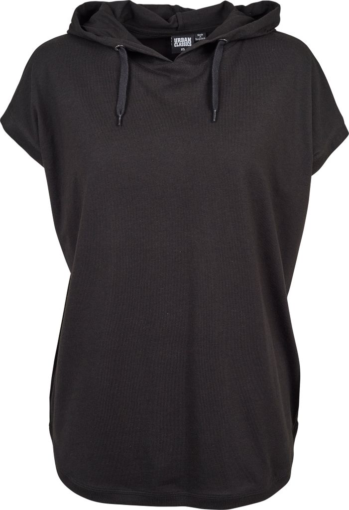 Urban Classics Damen-T-Shirt mit Kapuze Ieknae schwarz XS