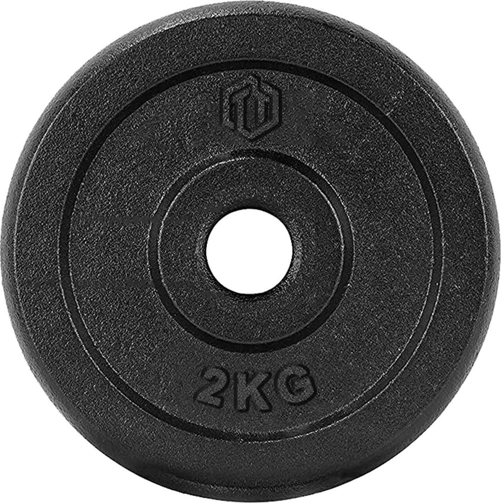 Sporttrend 24 Hantelscheiben 0,5-25kg Gusseisen 30/31mm, Gewichtsscheibe Gewicht, (2kg)