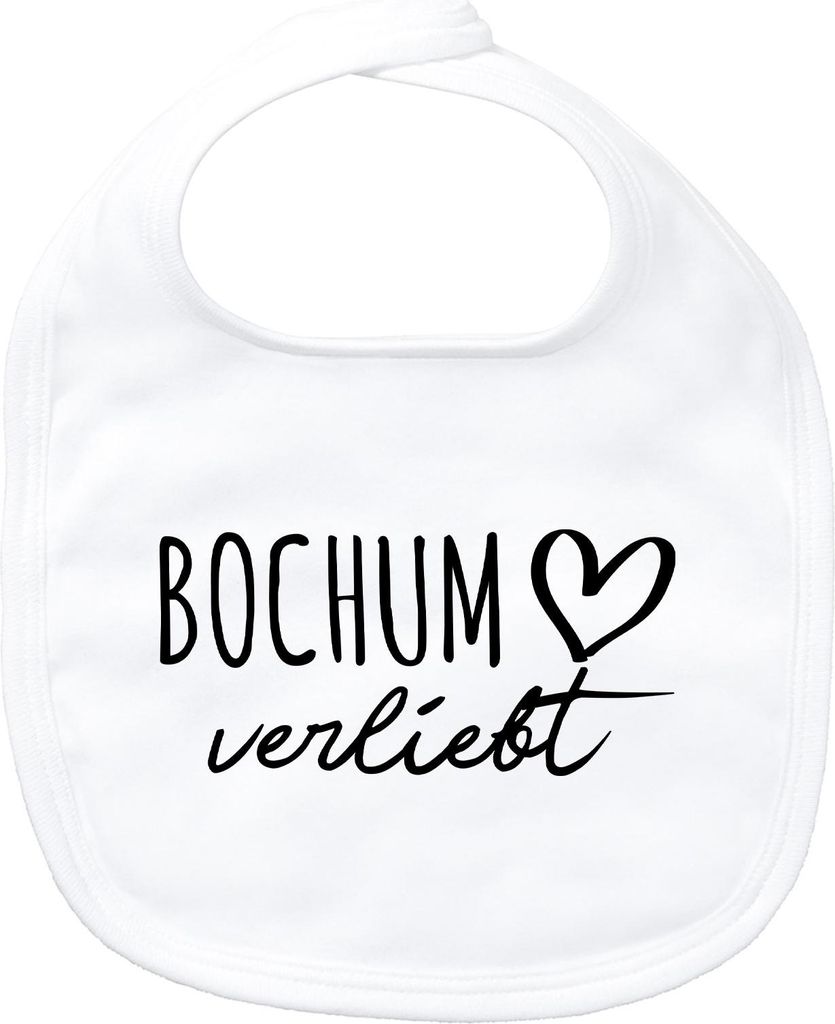 Huuraa Baby Lätzchen Bochum verliebt White Klettverschluss Baumwolle Latz Geschenkidee