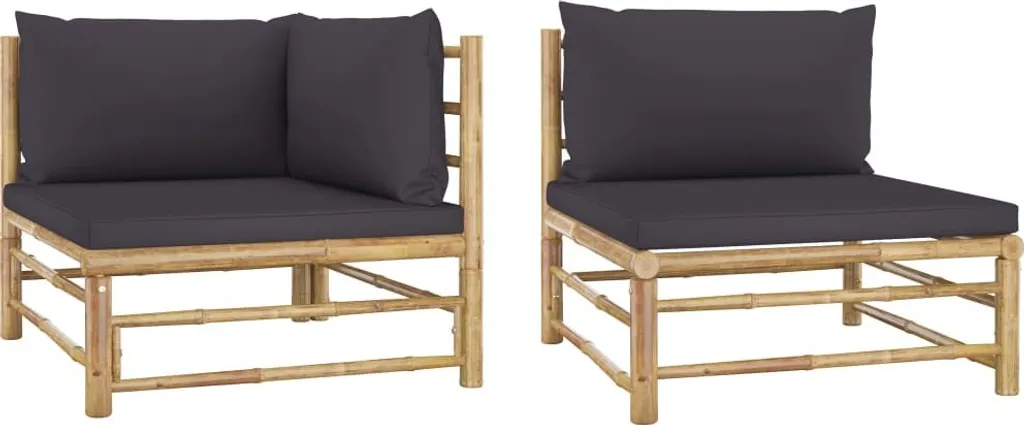 Salon de balcon 2 pièces en bambou idéal pour détente et terrasse cosy