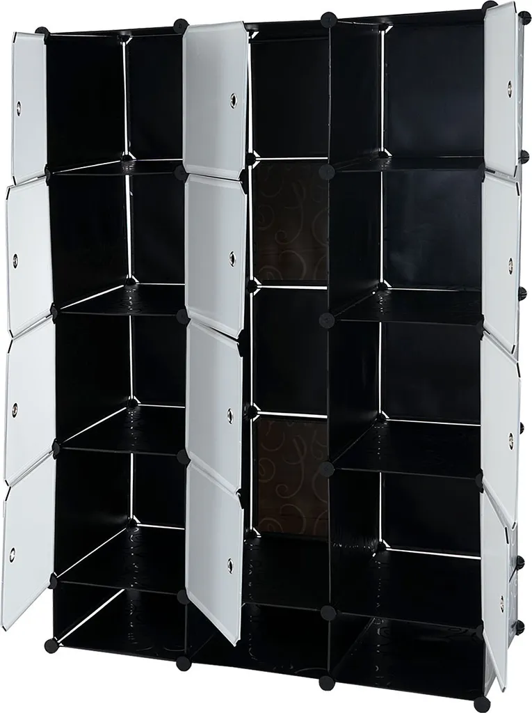 Étagère enfichable penderie à 8 cubes pour dressing modulable