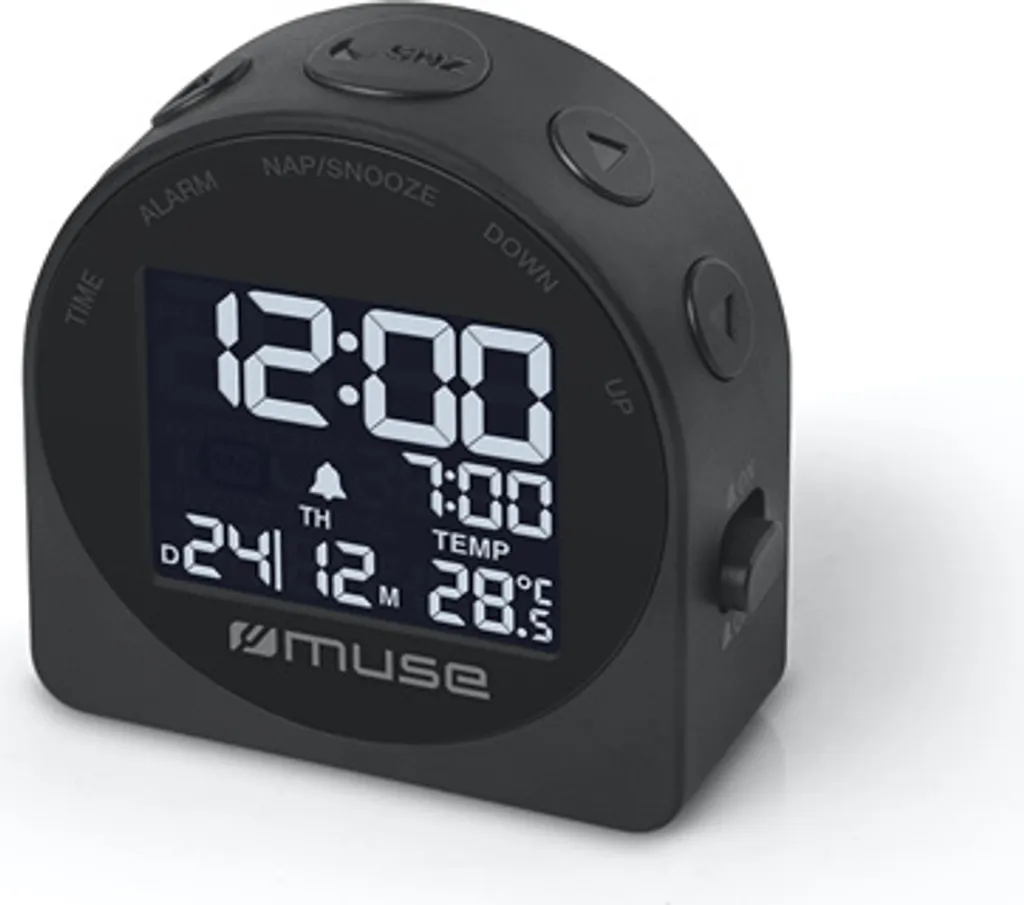 Sveglia Muse M-09C Nera: Idea Regalo Utile per Studenti e Nonni
