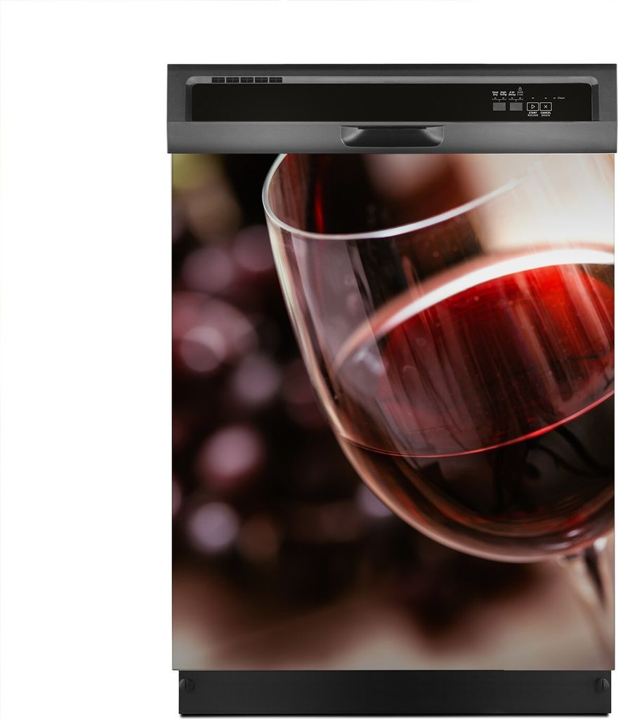 Magnete Dekorative 60x70 cm Küche Magnetmatte Spülmaschine - Wein und Traubenglas
