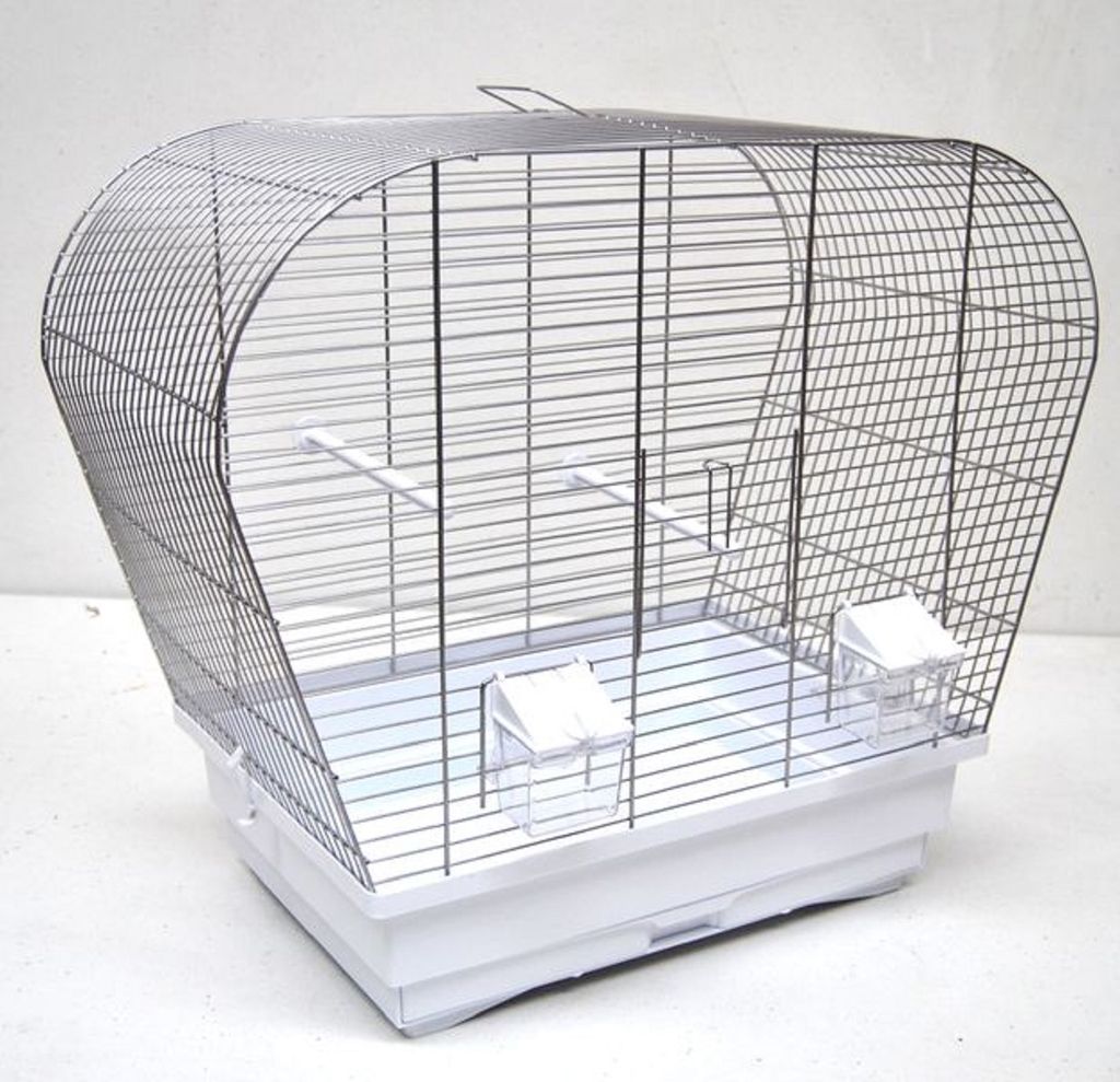 Cage pour perruches chromée blanche 60 cm Image du produit 