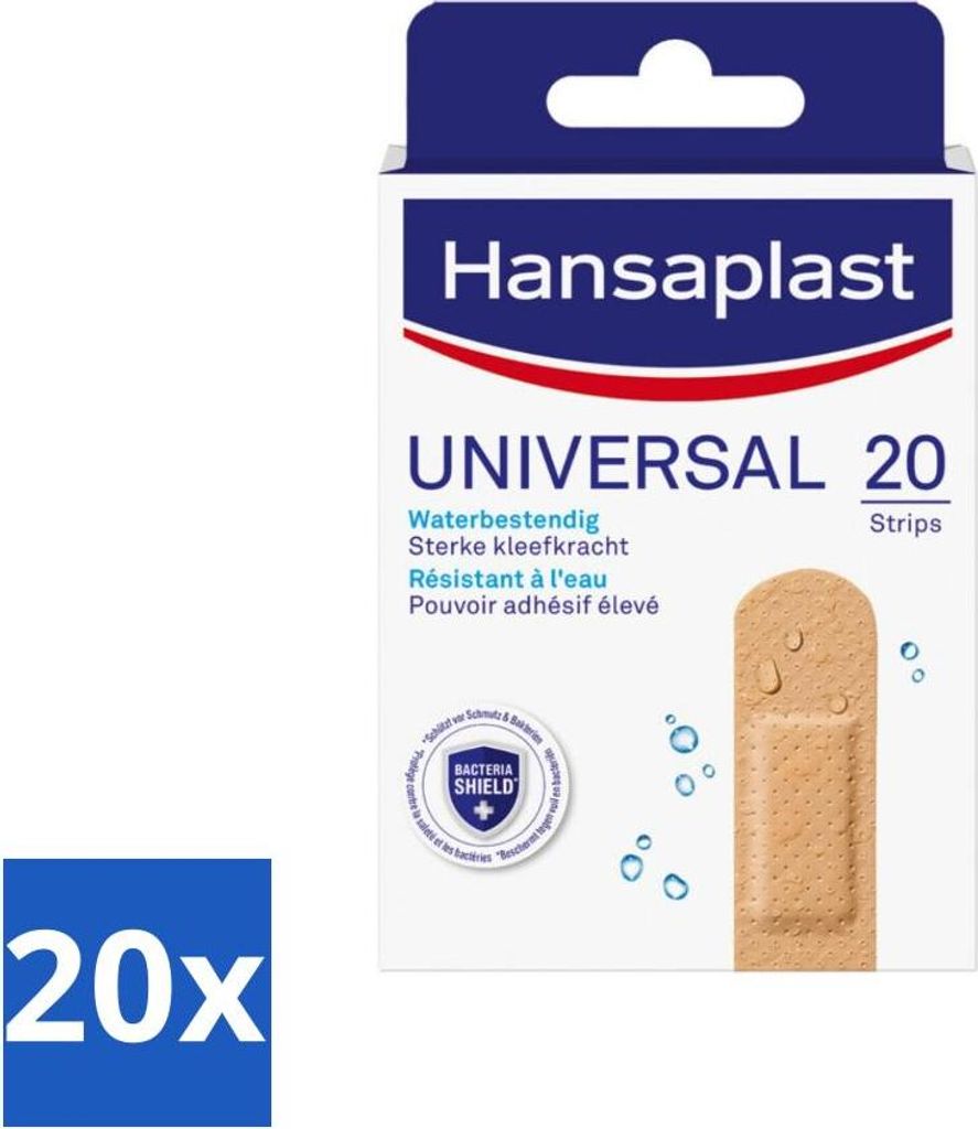 Hansaplast - Universalpflaster - Wundversorgung - 20 Pflaster - Vorteilspack - 20 Stücke