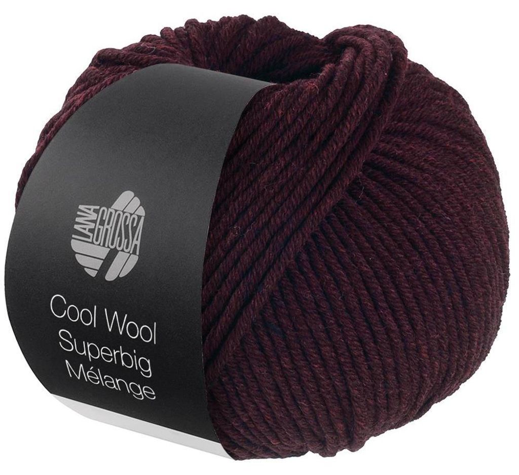 Lana Grossa - Cool Wool Superbig Melange 0203 burgund Produktbild 