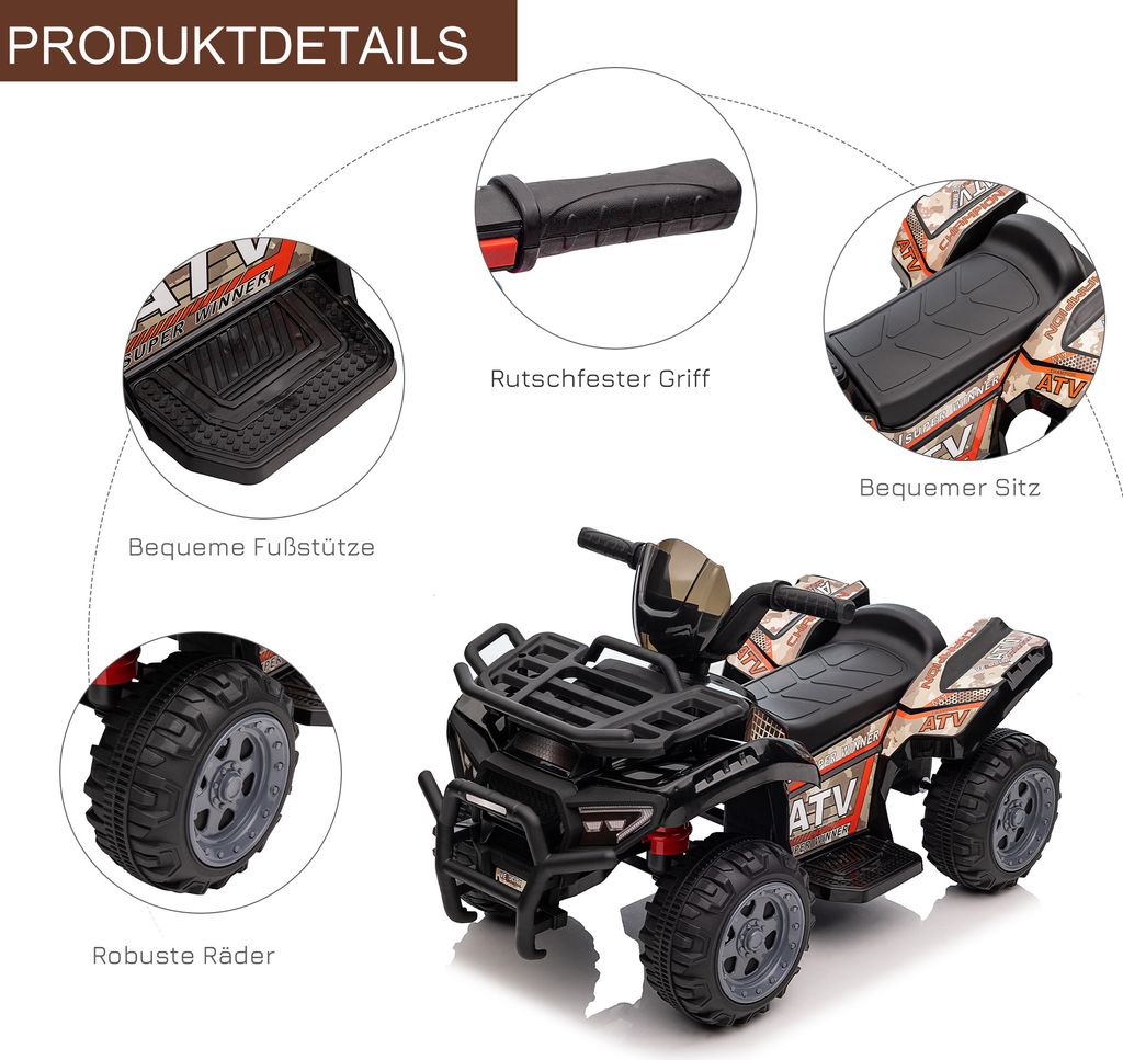 Homcom HOMCOM Electroquad 6V batéria elektrického Obrázok produktu 6