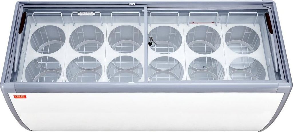 567 L Gewerbliche Eisvitrine Gelato-Tauchkühlschrank