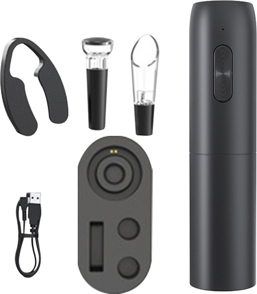 Elektrischer Weinöffner, wiederaufladbarer automatischer Korkenzieher mit Ladestation, Weinflaschenöffner, wiederaufladbar über USB, Küchen-Wei...