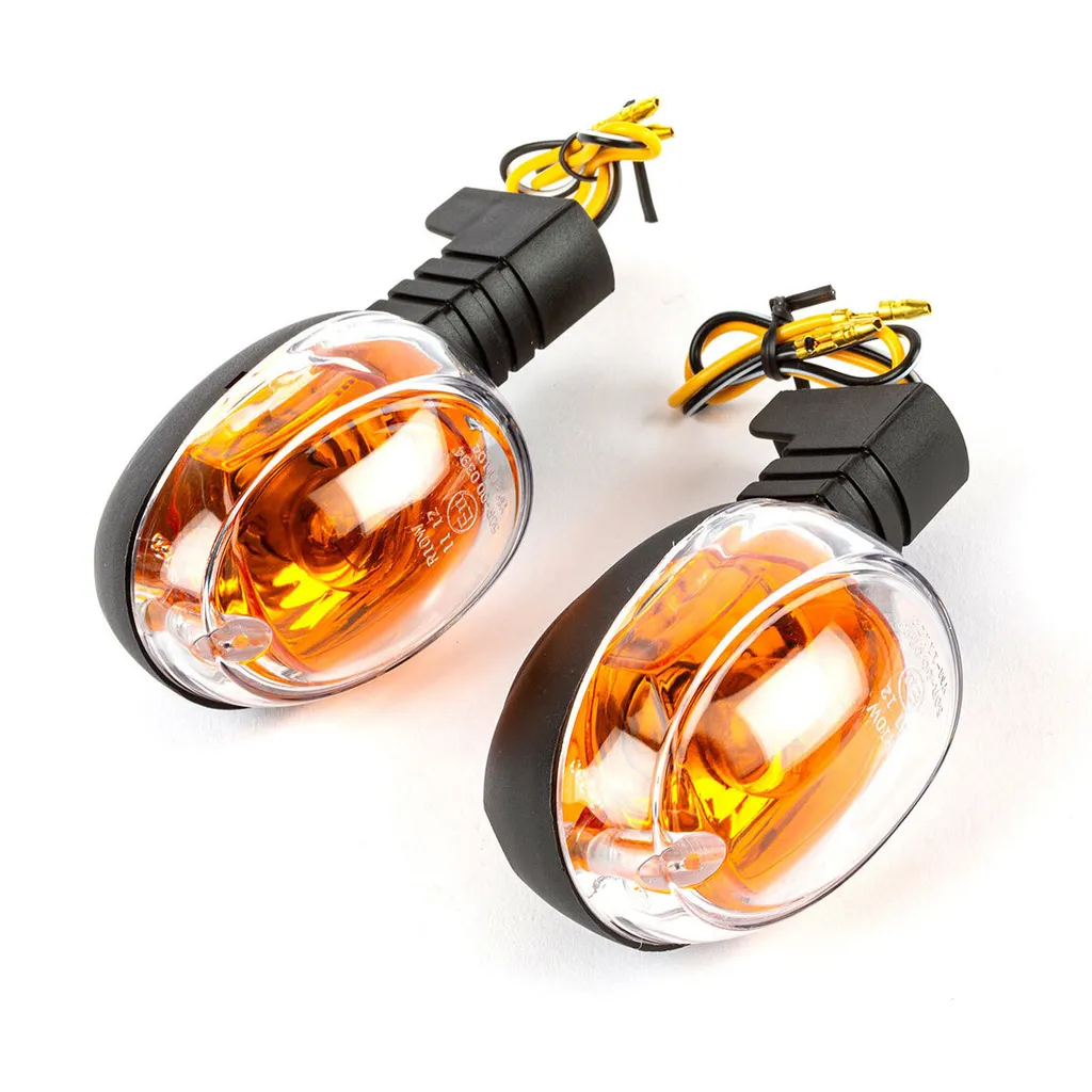 Coppia Frecce Posteriori Moto Nero Trasparente Omologate - Top Qualità