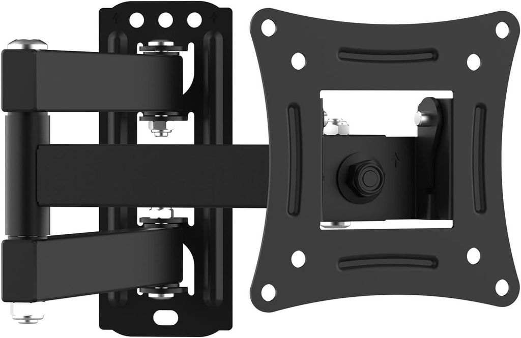 Monitor-Wandhalterung für Fernseher, für 13–32-Zoll-Monitore, schwenkbar, neigbar, ausziehbar, bis 20 kg, VESA 100 x 100 mm und 75 x 75 mm
