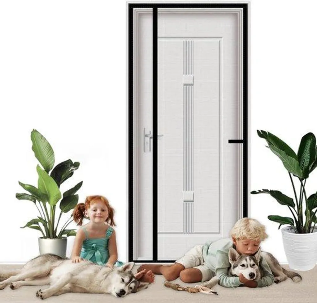 Moustiquaire porte magnétique sans perçage : stop aux insectes 100x210