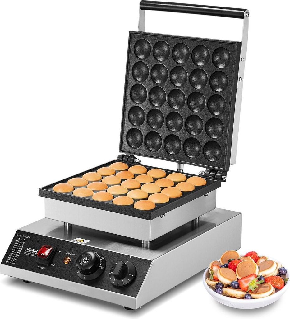 25PCS 43mm Mini Dutch Pancake Maker Commercial Dorayaki Baker 1700W