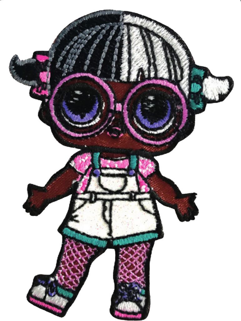 Lol Surprise Dolls Baby Ne x T Door - Aufnäher, Bügelbild, Aufbügler, Applikationen, Patches, Flicken, Zum Aufbügeln, Größe: 6,9 x 5 cm