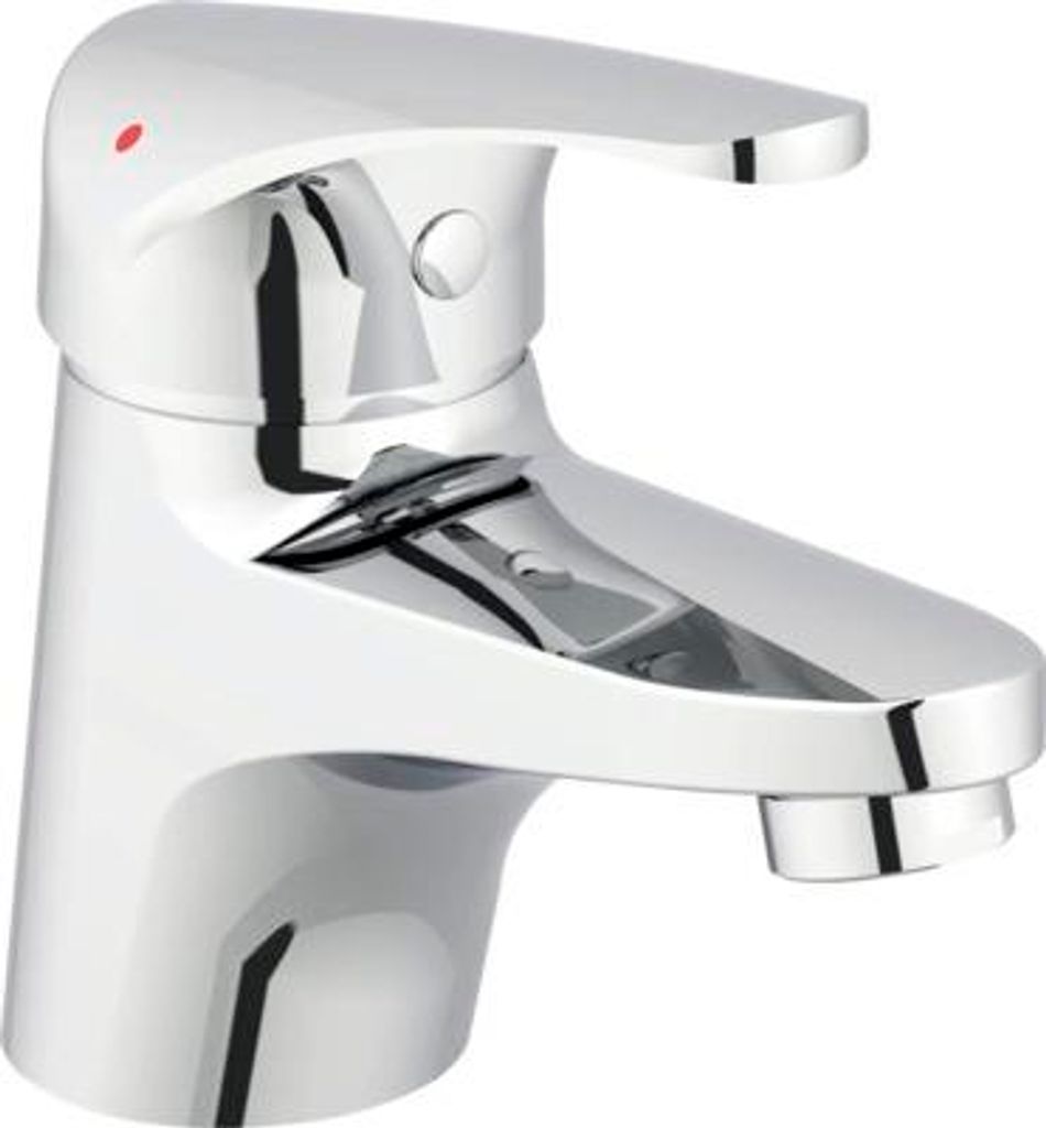 form&style Waschtischarmatur Niederdruckarmatur WAKE mit Push-Open Ablaufventil chrom