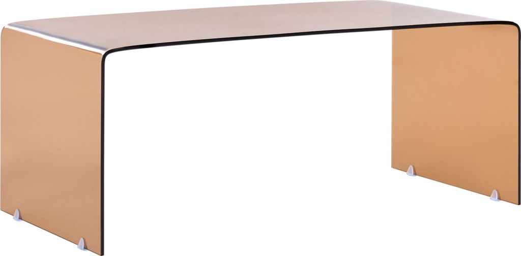 BELIANI Couchtisch BraunTransparent 50 x 100 cm Produktbild 