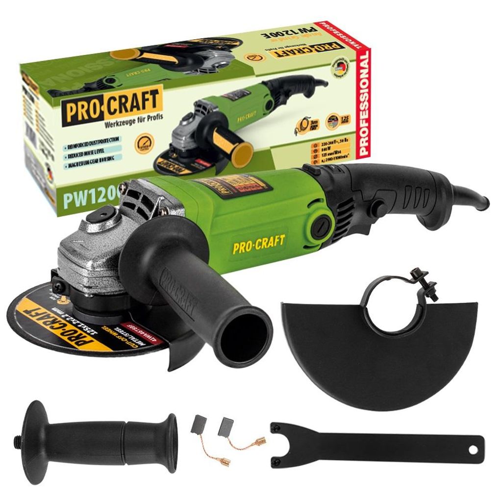 Procraft PW1200E 125 mm Winkelschleifer mit Produktbild 