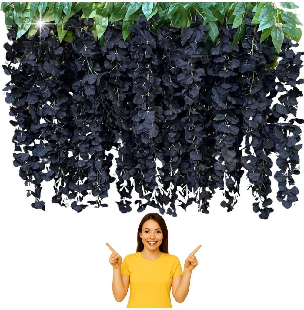 12x WISTERIA PREMIUM XXL künstliche dichte Blumengirlande Hochzeit