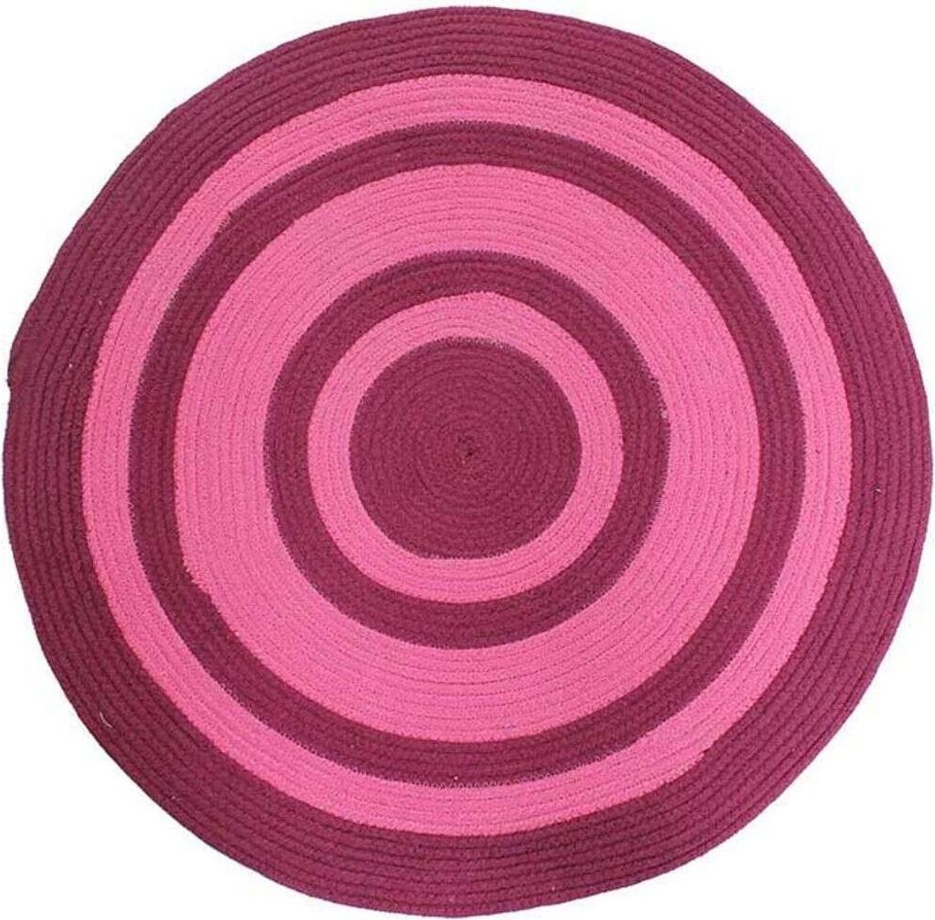 Teppich aus Baumwolle, zweifarbig, rosé, mit Cord-Optik, Produktbild 