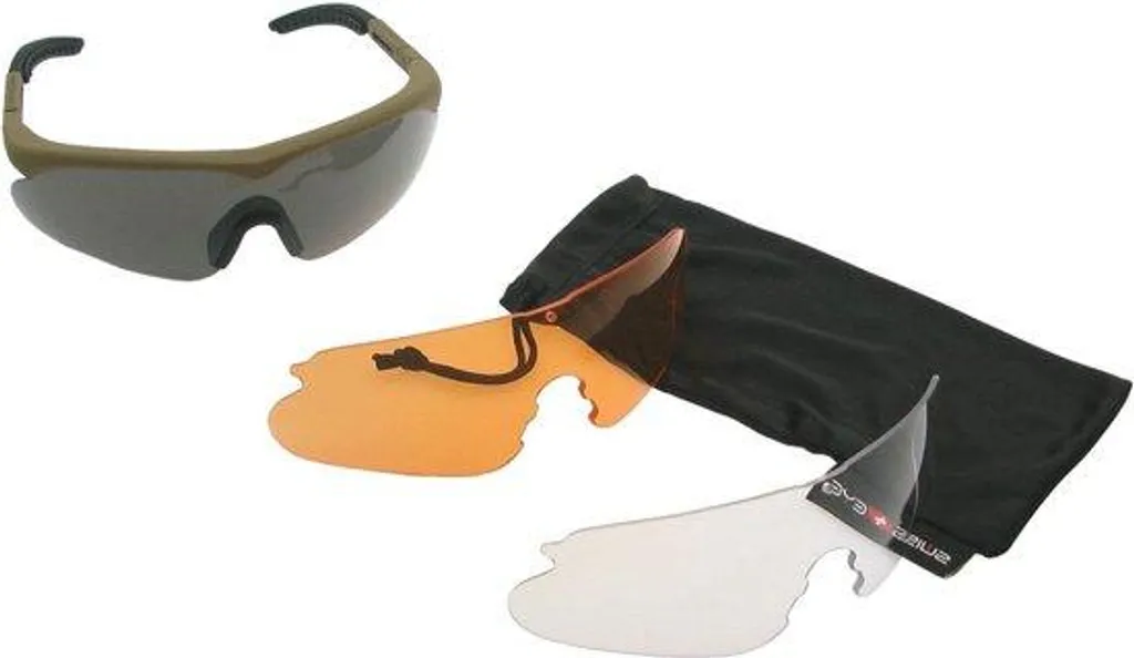 Lunettes de protection avec monture souple et kit de 3 verres tactiques