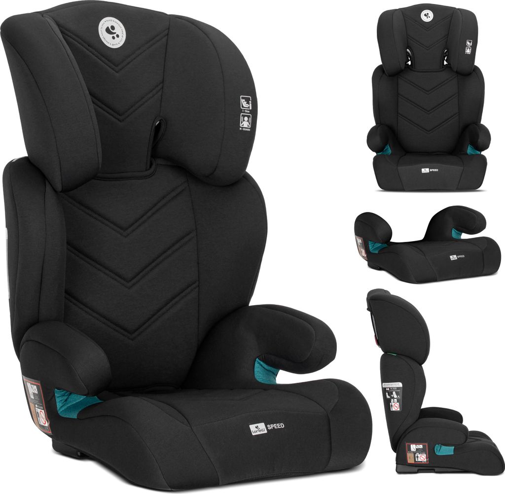 Lorelli Speed i-Size Kindersitz 100150 cm (1536 kg) R129/03 ohne ISOFIX, Gurtmontage, verstellbare Kopfsttze, EPS, Booster