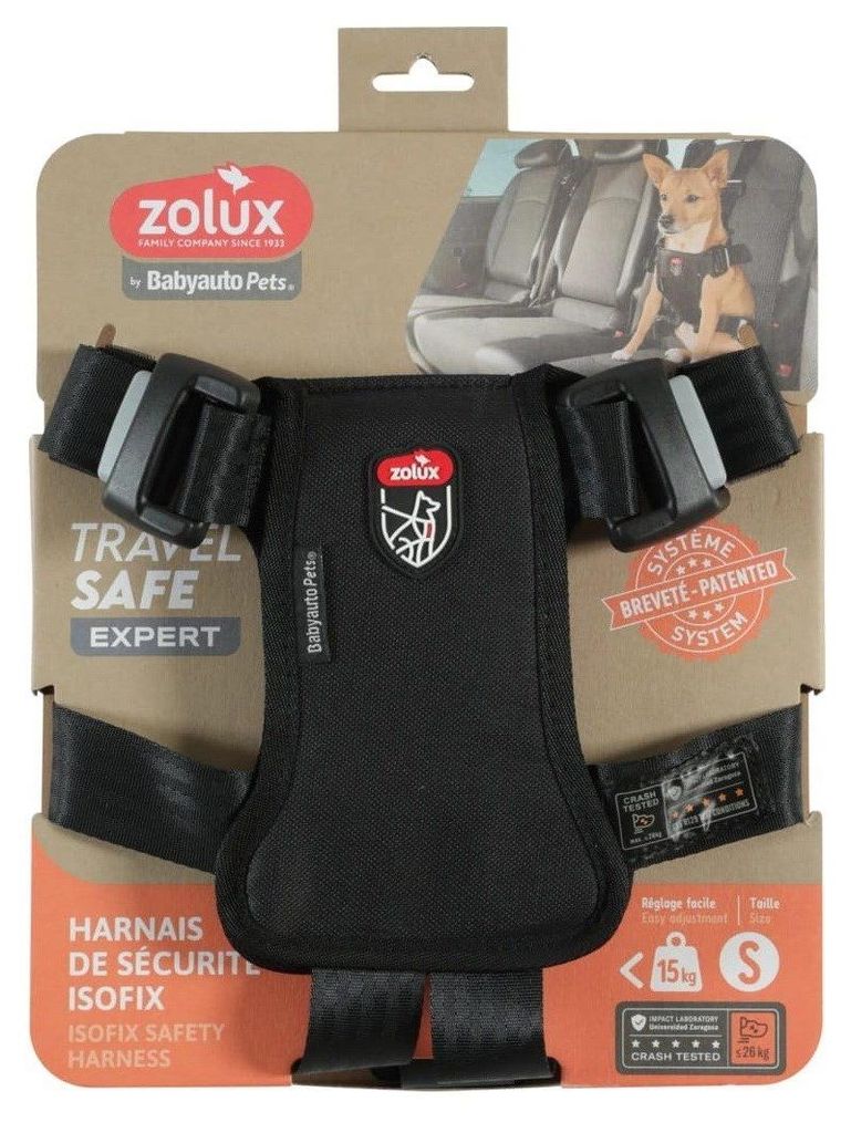 ZOLUX Szelki dla psa TRAVEL SAFE S czarne