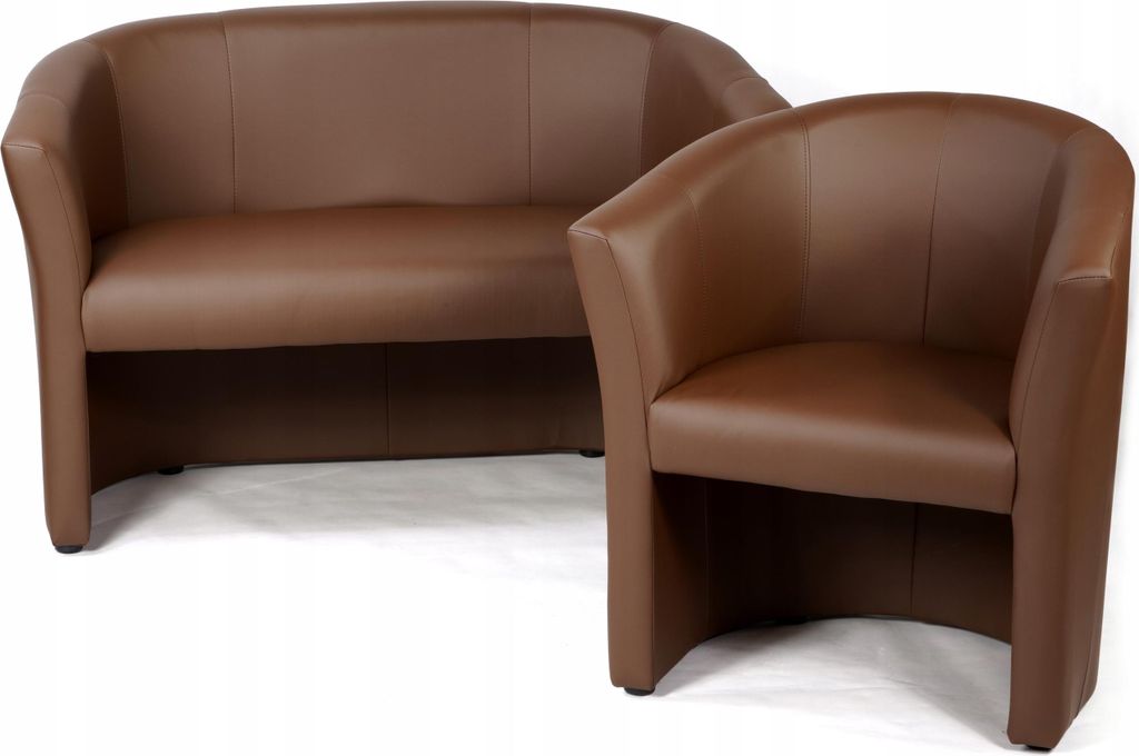 Couchgarnitur - Sofa Set - Braun - Kunstleder - 2 Sitzer Produktbild 