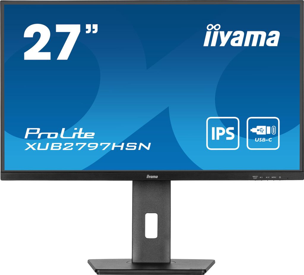 iiyama ProLite XUB2797HSN-B2, LED-Monitor, (FullHD, IPS, USB-C, RJ-45)