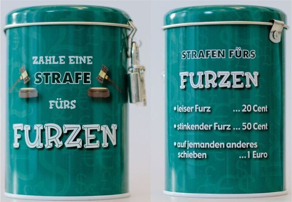 Spardose Furz Strafe, Pups Sparschwein Strafe Männergeschenk Geld Sparen, Deko