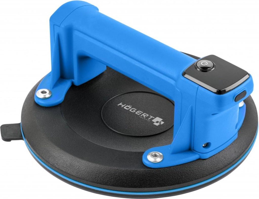 Högert Technik Akku-Vakuumsauger, 200 mm, 150 kg Tragkraft, LCD-Display, automatische Vakuumkontrolle, Li-Ion 3,6V 2.0Ah, USB-C-Ladung, ergonomisch